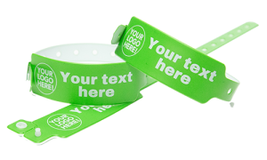 Wide Faced Vinyl Wristbands